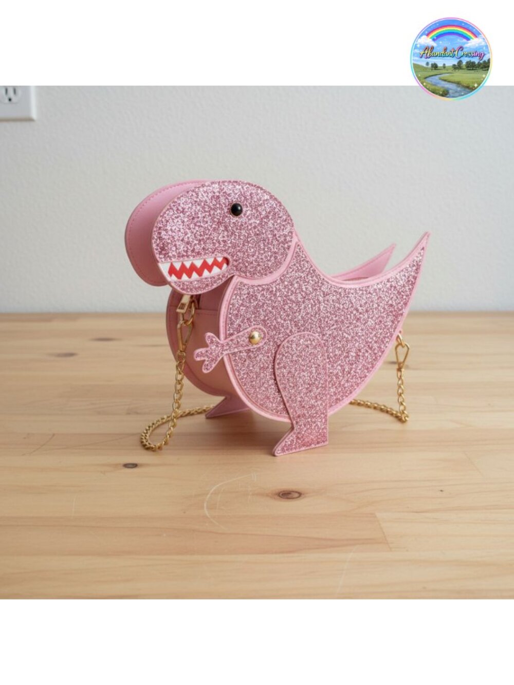 Novelty Dinosaur Crossbody Bag PU Leather Chain Purse for Women